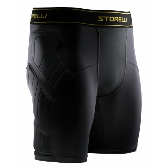 Storelli Unisex BodyShield Impact Sliders | Padded Soccer Sliding Undershorts | Enhanced Lower Body Protection | Black | Small