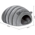 thumbnail image 5 of Cálida perrera para gatos con cúpula suave, cama para gatitos, perrera, acogedora cesta para perros, cama interior para mascotas, saco de dormir con cojín extraíble para cachorros y animales pequeños, 5 of 5