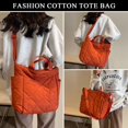 thumbnail image 2 of LHSHID Quilted Tote Bag Soft Trendy Puffer Tote Bag Light Winter Down Padding Designer Crossbody Bag Shoulder Handbags, 2 of 7