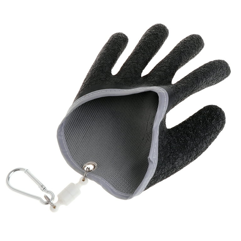 Fishing Gloves Non Slip Latex Glove With Magnet Release Fish Grab Anti Skid  Capt