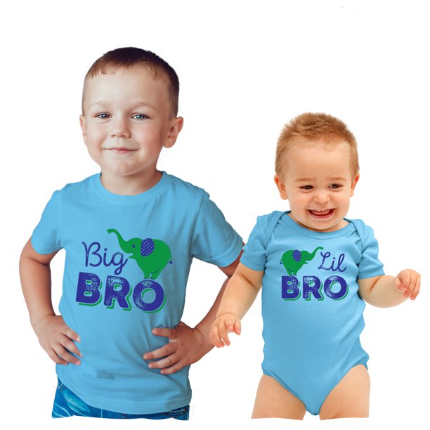 Texas Tees Texas Tees Big Brother Little Brother Shirts Elephant Onesies Elephant Big Brother Little Brother Walmart Com Walmart Com