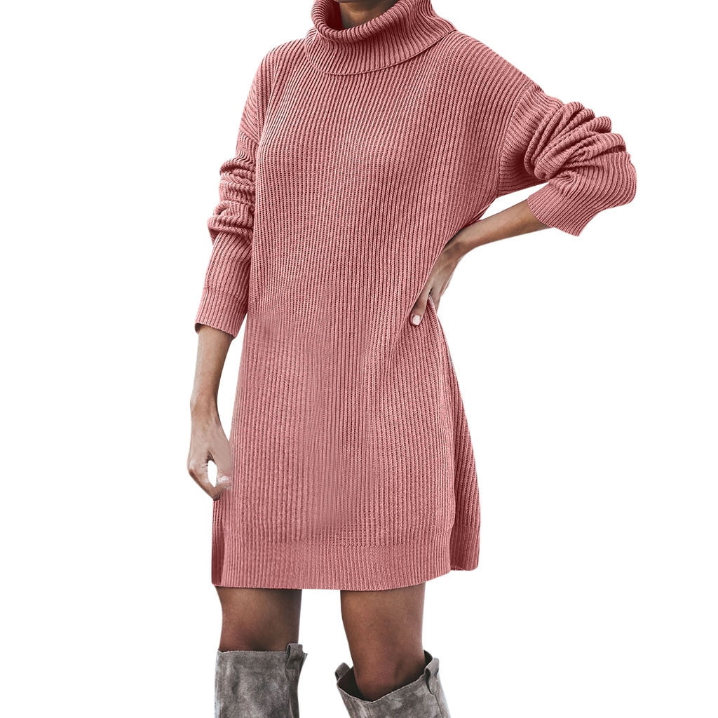 hot pink off the shoulder sweater dress