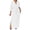 White, variant on Dresses For Women 2022 Casual Shirtdress For Notched V Neck Stand Collar Button Down Belted Dresss