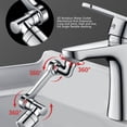 thumbnail image 4 of Ayorator de Grifos de Agua, Instalacia Universal 4 Diseño de Articulaciones Rotando el Extensor de Grifo 2 Modos para el Fregadero de la Cocina del Baño, 4 of 7