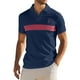 thumbnail image 1 of Blusa y camisa de manga corta con cuello vuelto para hombre, de verano, de color liso, con solapa, informal, de manga corta, 1 of 6