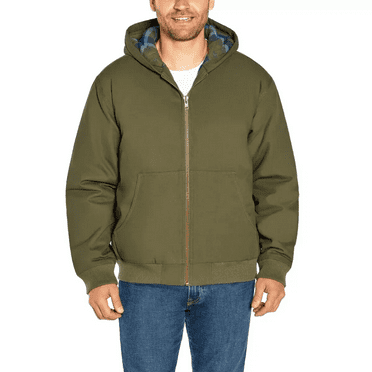 Woolrich Men's Canvas Hooded Jacket GREEN SIZE-XXL