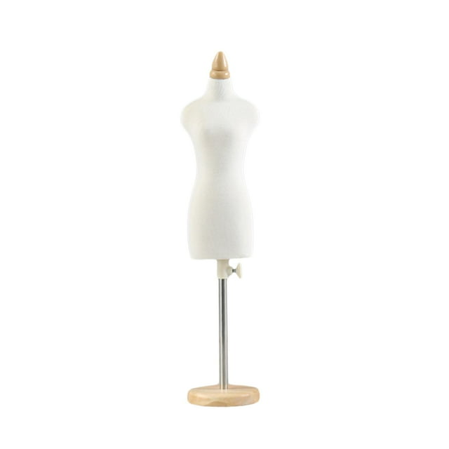 Maniquí de costura en miniatura, torso de maniquí, soporte para modelo de maniquí de costura Base redonda de 33 cm.