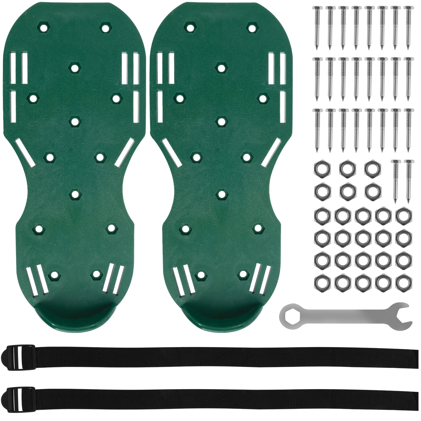 TMWEFUSC Lawn Aerator Shoes, Manual Lawn Aerator with Spike Adjustable Spiked, Aerating Sandals Reusable Plastic Lawn Aerator Sandals Lawn Equipment Tool, for Yard Patio Garden Lawn