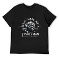 thumbnail image 3 of Jesus Made Me A Fisherman Effortless Men's Cotton Short Sleeve HD Print Tee for Casual T-Shirt Crew Neck Top Black XL, 3 of 7