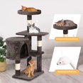 thumbnail image 4 of Cat Tree Scratching Toy Activity Centre Cat Tower Cat Condo Multi-Level Furniture Scratching Posts for Indoor Cats (Dark Gray, 36 inch), 4 of 14