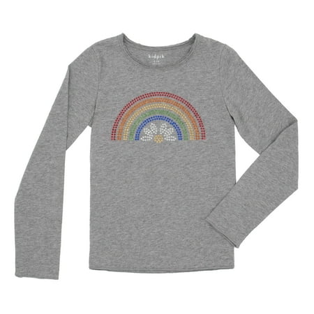 

KIDPIK Girls Long Sleeve Rainbow Graphic T-Shirt Size: 2T - XXL (16)
