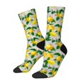 thumbnail image 1 of Lsque Lemon1 Printed Men's Crew Socks, Soft Durable Breathable Moisture-Wicking with Odor Control Cotton socks, 1 of 6