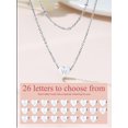 thumbnail image 5 of FOCALOOK Layered Initial Choker Necklaces for Women Tiny Heart Letter W Pendant Adjustable Beaded Chain Birthday Valentine's Day Jewelry Gifts, 5 of 8