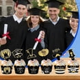 thumbnail image 5 of Graduation Cupcake Toppers 2026, Graduation Decorations 2026, Graduation Party Decorations, Graduation Cupcake Toppers and Wrappers Set, Congrats Grad Grad Cap & Diploma Cake Decor Black 6Pcs, 5 of 9