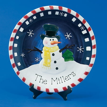 Personalized Snowman Platter