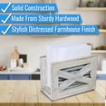 thumbnail image 3 of Rustic Napkin Holder For Table Farmhouse Napkin Holder Wood Napkin Holders For Kitchen Rustic White, 3 of 7