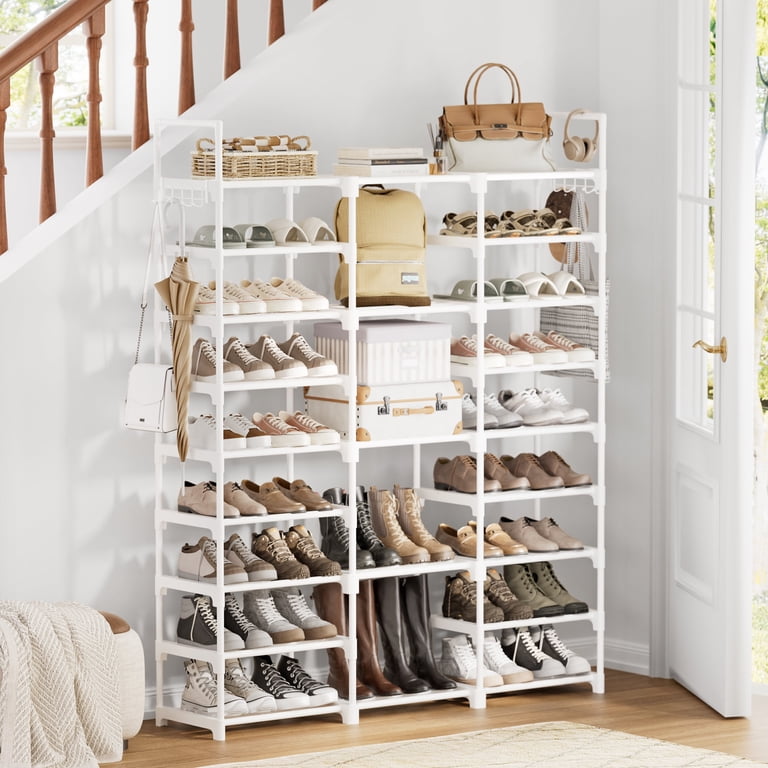 BGTREND 9-Tier 3-Column Shoe Rack, Metal Storage for 50-55 Pairs