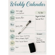 Weekly Dry Erase Board for Refrigerator 17"x12" W Dry Erase Marker and Eraser Dry Erase Weekly Calendar Whiteboard w Meal Planner and to Do List Sections Weekly White Board (12x17, inches)
