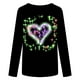 thumbnail image 5 of Blusa informal de manga larga con cuello redondo y estampado de amor para mujer Fridja  hkj2727, 5 of 5