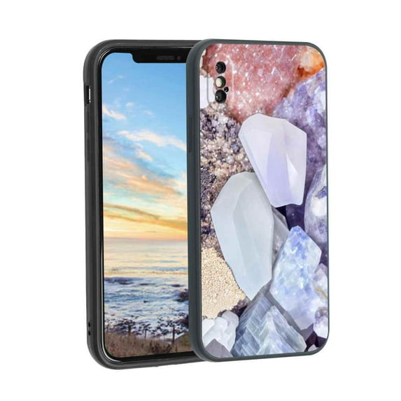 Compatible with iPhone XS Phone Case, Minerals-162 Case Men Women, Flexible Silicone Shockproof Case for iPhone XS