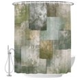 thumbnail image 2 of Sage Green Abstract Shower Curtains for Bathroom, Geometric Ombre Modern Retro Art Waterproof Fabric Shower Curtain, Decorative Bathroom Curtain for Bathtub, 36"x72", No Hooks Included, 2 of 9