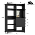 thumbnail image 3 of Homieasy 50" Closet System 2 Sets, Walk-in Closet System with 4 Wooden Drawers & 2 Hanging Rods, Heavy Duty Closet with Mirror, Wardrobe Closet for Bedroom/Closet, 50"L x 15"W x 79.7"H, Black, 3 of 7