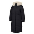 thumbnail image 5 of Women's 2026 Korean Style Puffer Coat, Knee Length Oversized Parka, Luxurious Faux Fur Collar Winter Jacket, Thickened Loose Fit Down Alternative Coat Black L, 5 of 9