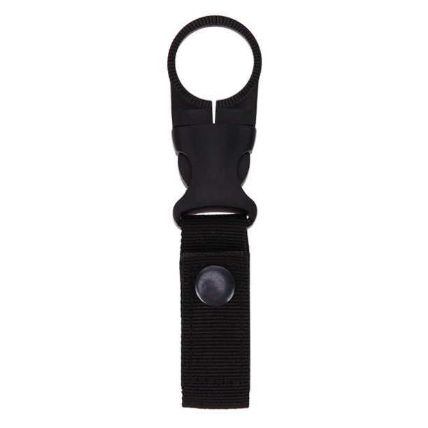 Escalada Clip de hebilla de soporte de botella de correas de nailon para senderismo al aire libre portátil (negro) FLhrweasw Nuevo