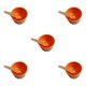 thumbnail image 3 of Cateissary Taza de helado para niños Postre para niños Mezcla de helado Tazón de PP con cuchara Vajilla Vajilla, Naranja Type2 NO2, 3 of 6