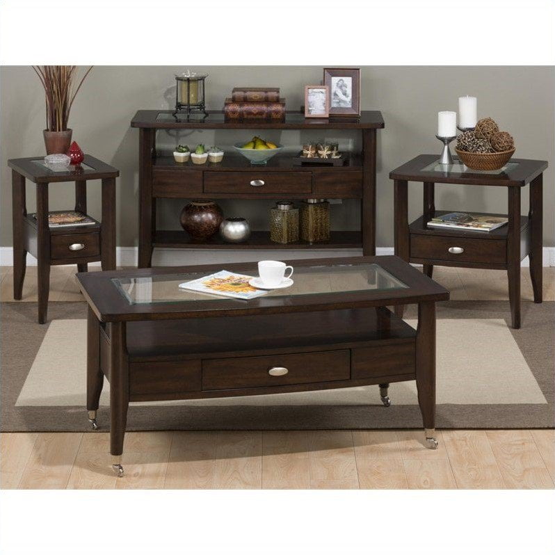 Jofran 827 Series 4 Piece Coffee Table Set in Montego ...