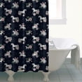 thumbnail image 4 of Blue Cartoon Unicorn Flower Pattern Shower Curtain 84"x72" ,Bathroom Decorative Shower Curtains Set with 12 Hooks,Modern Waterproof Washable Shower Curtain, 4 of 6
