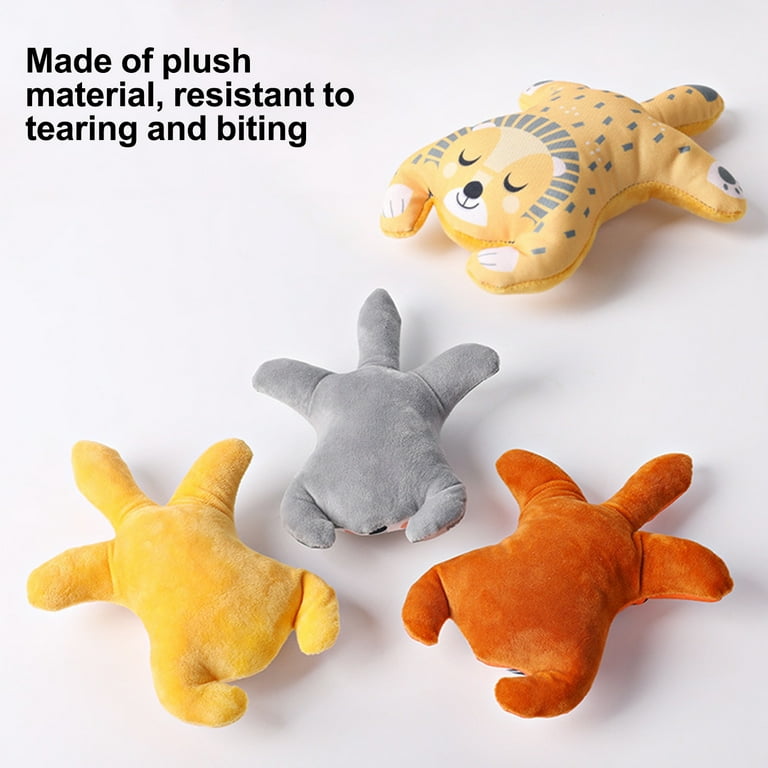 Eisoary Lion Fox Shape Pet Plush Squeaky Toy Small Medium Dogs