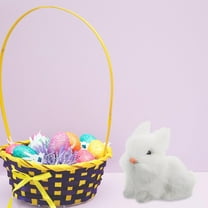 SOPOTUTU Easter Figurine Bunny Plush Toy White Plush Adults Easter Decorations 1Pack