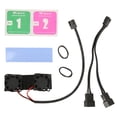 thumbnail image 2 of M.2 2280 SSD Heatsink, 2 Cooling Fans Aluminium Alloy ABS M.2 SSD Radiator 3pin Power  For Drive, 2 of 8