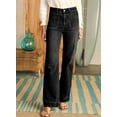 thumbnail image 3 of Women's Wide Leg Jeans High Waisted Stretchy Straight Leg Jeans Loose Trendy Denim Pants with Pocket, 3 of 12