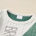 thumbnail image 4 of Zehjuhan Newborn Baby Boy Girl Romper Long Sleeve Letter Embroidered Outfits Jumpsuit Bodysuit One-Piece Green，6-9M, 4 of 9