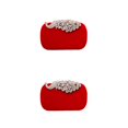 thumbnail image 2 of Sonducket Bolso ligero y moderno para accesorios elegantes para el día a día, bolsos de mano, bolso de mano, práctico pavo real rojo y blanco rojo pavo real blanco 2Conjunto, 2 of 6