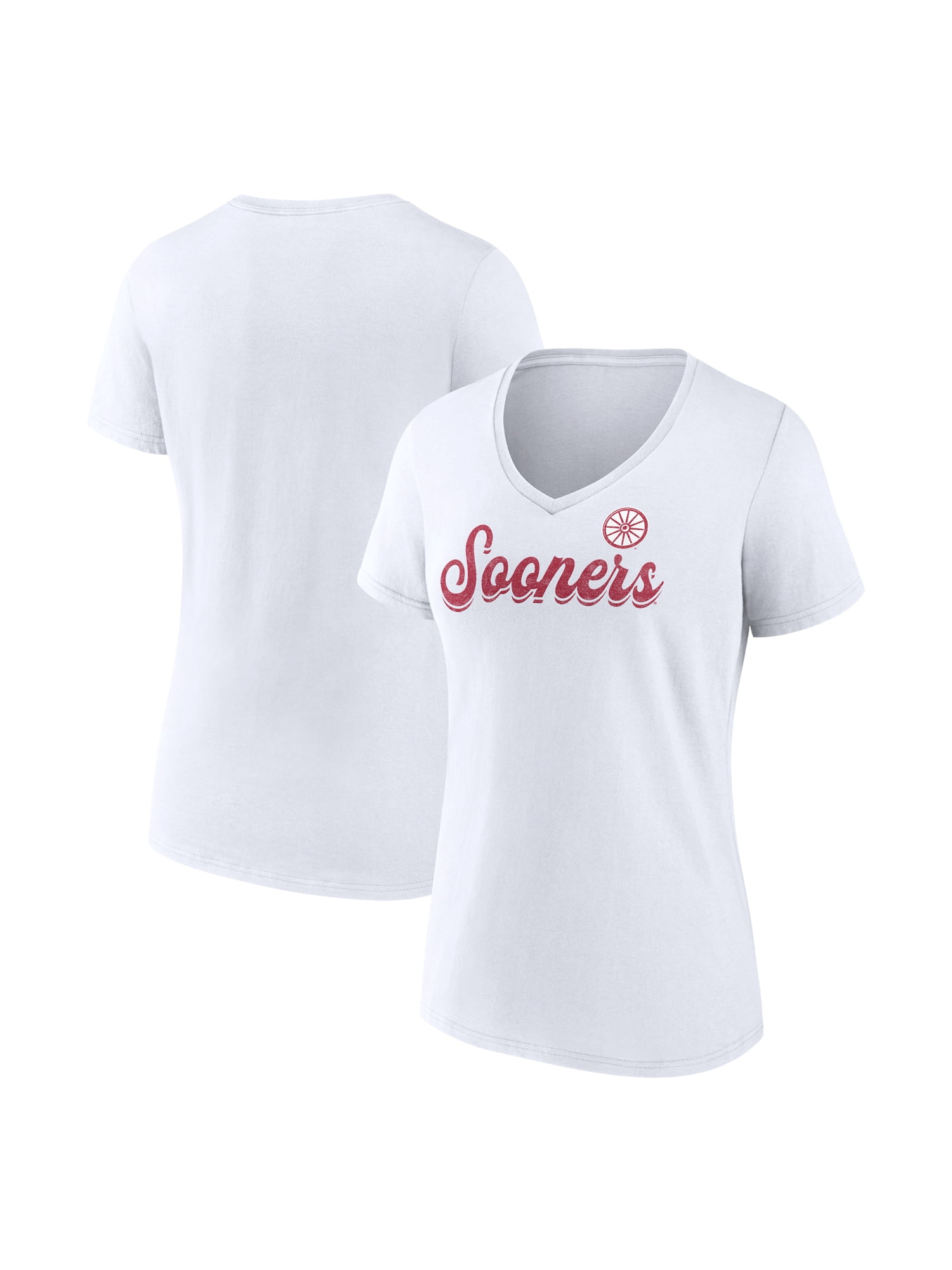 NCAA Oklahoma Sooners Women's Cotton White Short Sleeve T-Shirt