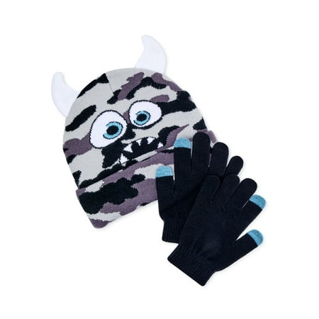 Wonder Nation Monster Hat and Tech Glove Set, 2 piece, One Size Fits Most