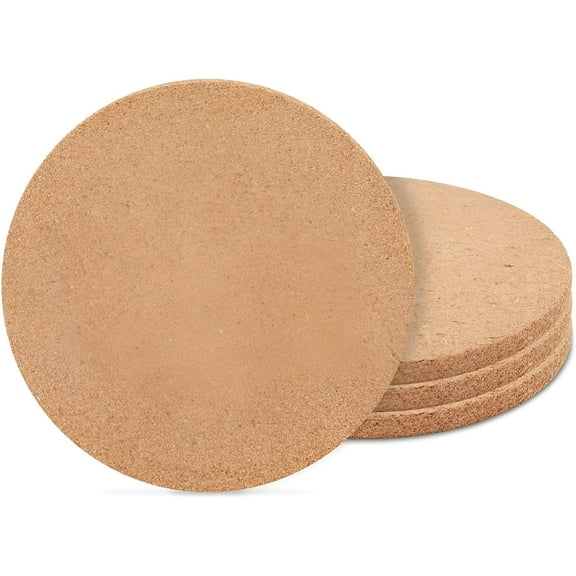 ACDANC 2026 New 4Pcs High Density Thick Round Cork Trivets for Hot Dishes,4 Inch Heat Resistant Cork Coaster Hot Pads for Kitchen,Dining,Table,Cookware,Serving,4"*4"*0.2"