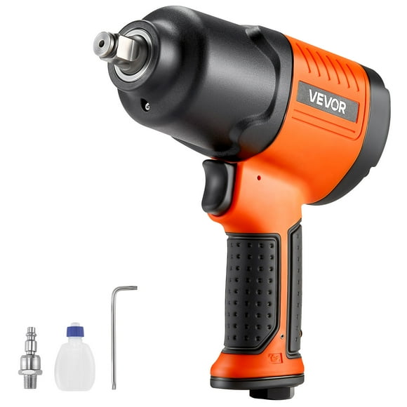 VEVOR Air Impact Wrench, 1/2" Drive Pneumatic Impact Wrench Up to 1100 ft-lbs Reverse Torque, 7500RPM 4-Speed Adjustable & Lightweight Pneumatic Gun