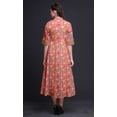thumbnail image 3 of Bimba Floral Printed Womenâ€™s Roll Up Sleeves Dress Mandarin Collar Button Down Shirt-Large, 3 of 5