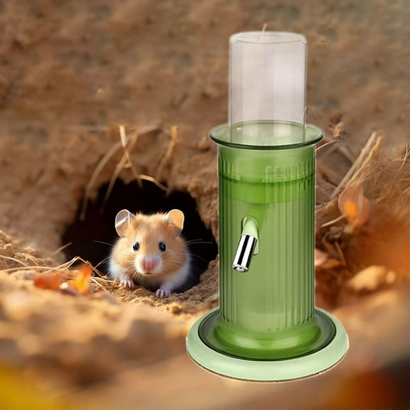 Serenable Hamster Water Bottle Automatic Food Feeder Feeding Station Detachable Container Water Dispenser Pet Supplies for s Mice Green