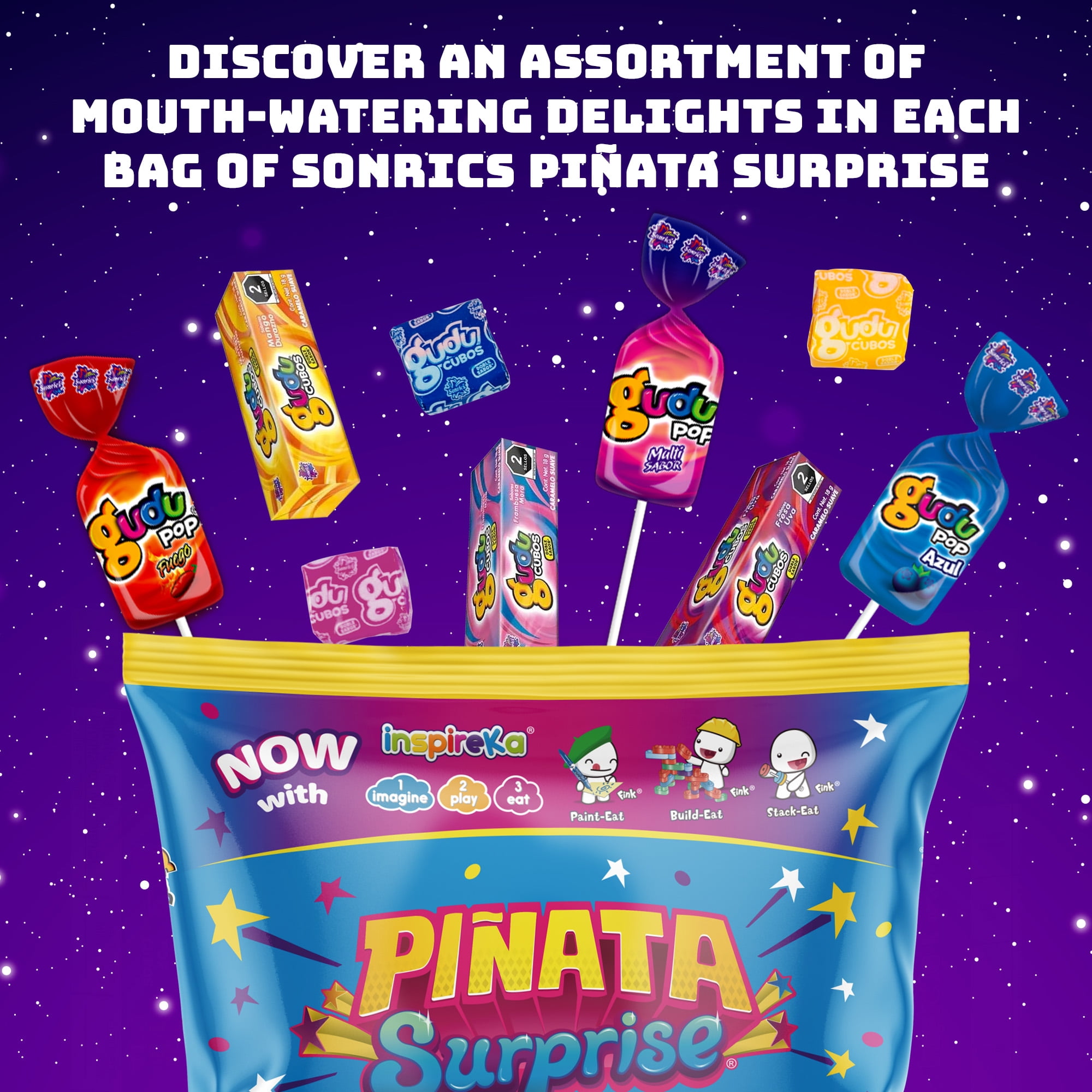 Sonric's Pinata Surprise Candy Mix, Classic Mexican Candy Assortment, 4 lb Bag
