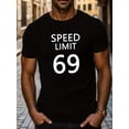 thumbnail image 1 of Camiseta con estampado "SPEED LIMIT 69", camisetas para hombre, camiseta informal de manga corta para verano, camiseta deportiva de ocio, 1 of 5