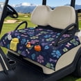thumbnail image 3 of Psesaysky Golf Cart Seat Covers Universal Golf Cart Seat Towel Blanket with 4 Pockets and Cute Paw&Bone Pattern, Extra Handle, Washable for EZGO, Yamaha, Club Car Front 2 Person Seats, 3 of 8