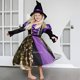 thumbnail image 5 of Vestido de fiesta de bruja para niñas de Halloween, disfraz de fantasma gótico, bata, vestido con tutú, sombrero de bruja para fiesta de carnaval de Purim, 5 of 5