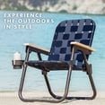 thumbnail image 6 of GoSports Outdoors WOVN Beach Backpack Chair - Premium Folding Camping Chair - 9 Styles Available - NAVY, 6 of 6