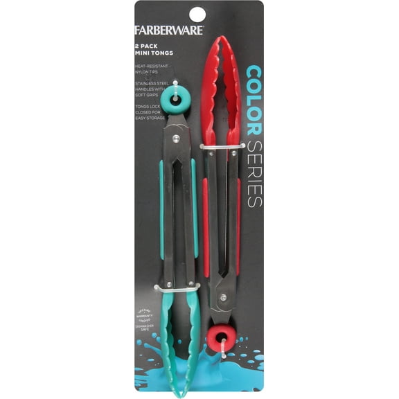 Faberware Basics Nylon Mini Tongs Set of 2