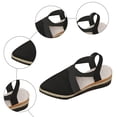 thumbnail image 7 of Espadrilles for Women Closed Pointed Toe Elastic Strappy Wedge Sandals Summer Casual Slip on Walking Shoes Black Size 7.5, 7 of 7